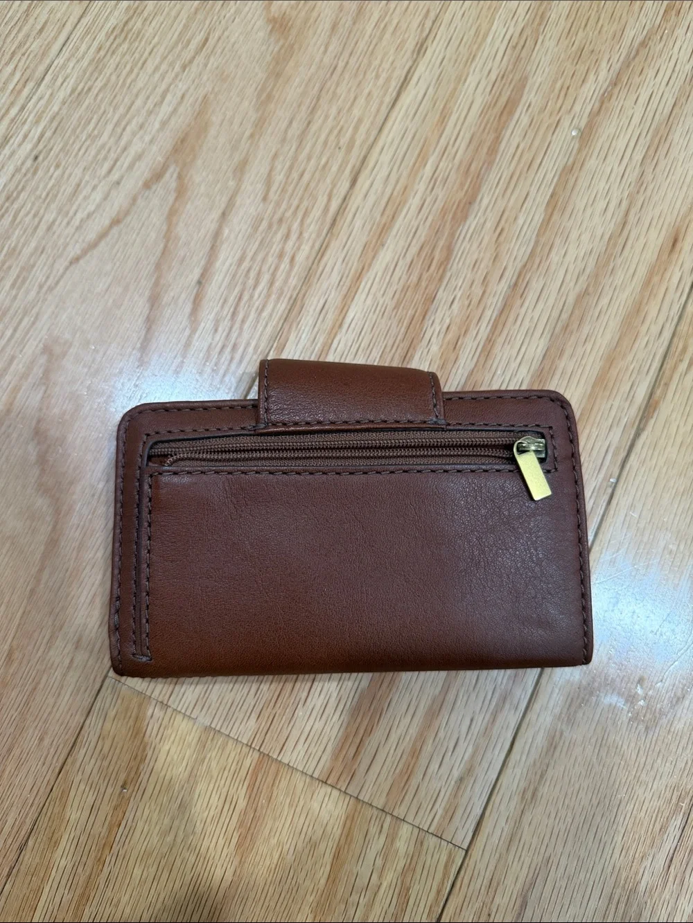 Fossil Brown Leather Tri Fold Wallet